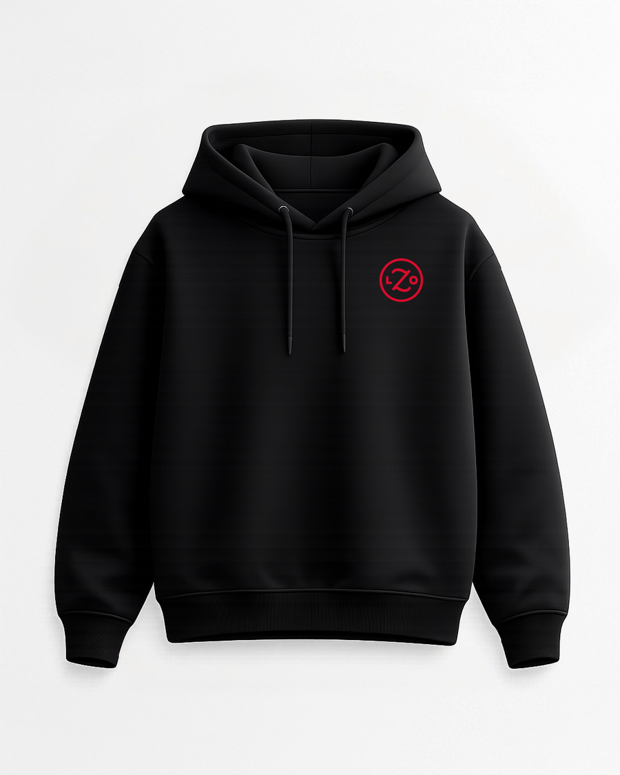 HOODIE CON CAPPUCCIO SPRAY BLACK