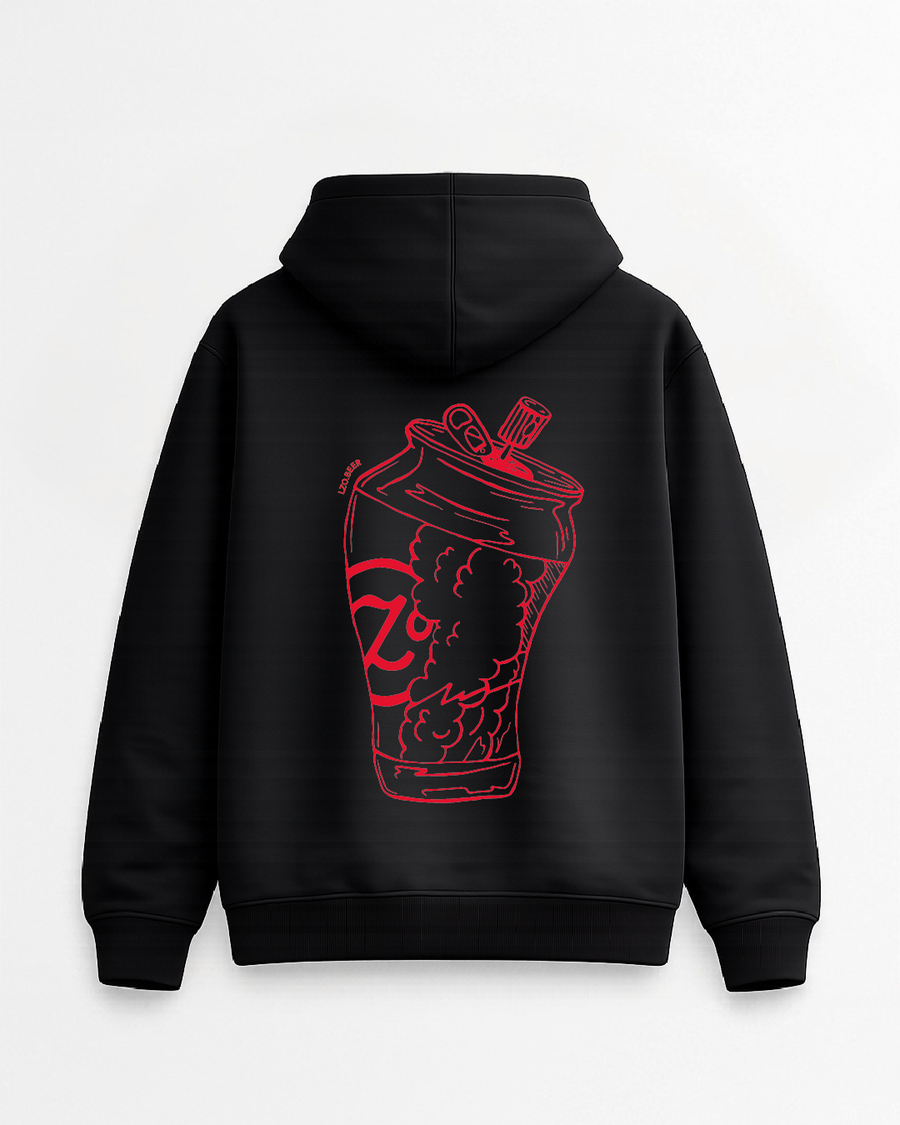 HOODIE CON CAPPUCCIO SPRAY BLACK