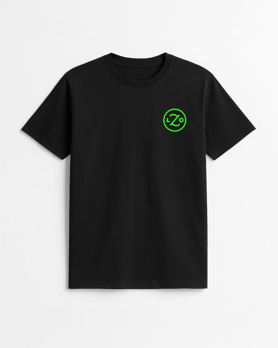 T-SHIRT GREEN SMILE BLACK
