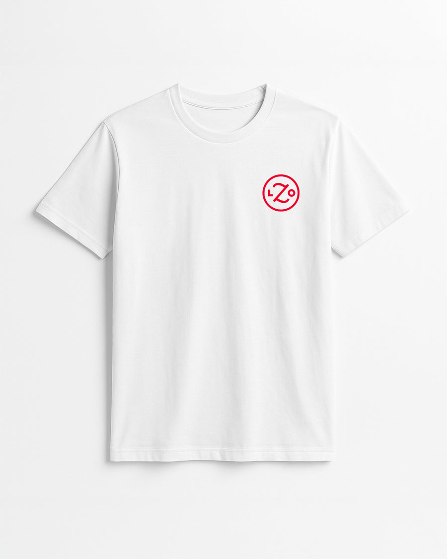 T-SHIRT RED SMILE WHITE